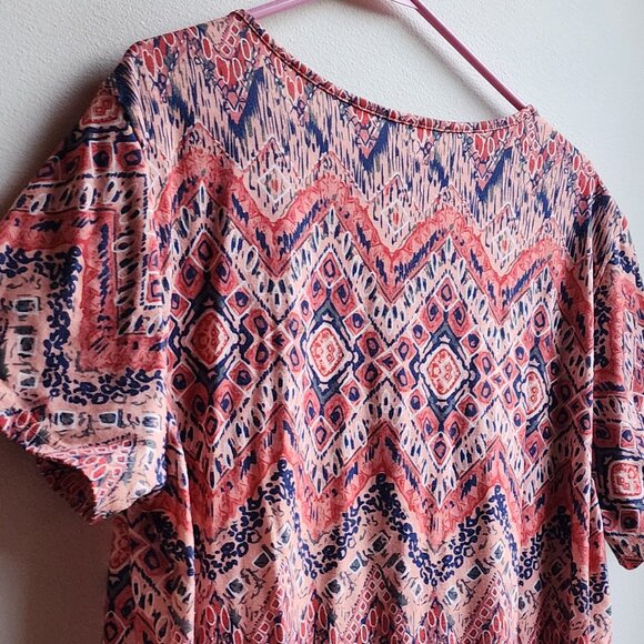 Amazon Aztec Zig-Zag Style V-Neck Shortsleeve Jersey Size 2XL - Picture 10 of 14